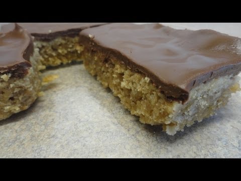 Chocolate covered peanut butter oat bars recipe