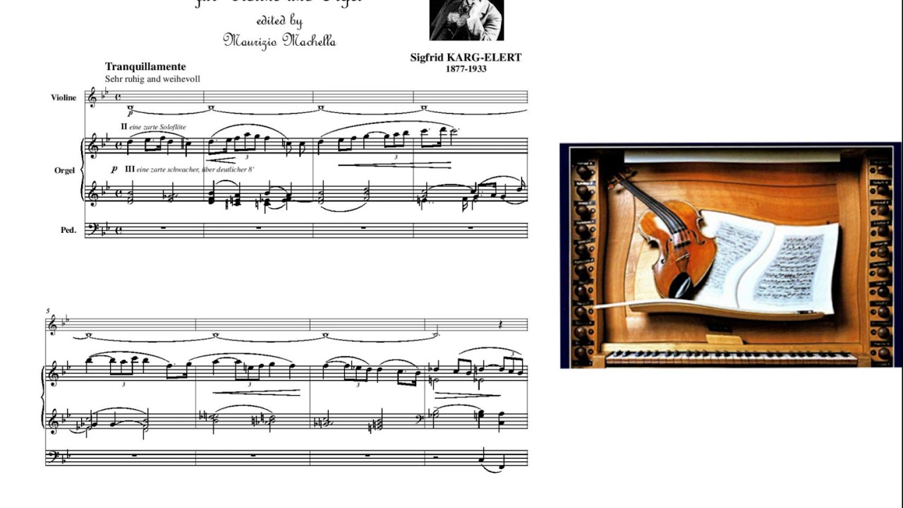 S. Karg-Elert (1877-1933): Sanctus Op  48 B 1 für Violine und Orgel (original work)