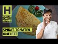 Schnelles Spinat-Tomaten-Omelett Rezept von Steffen Henssler