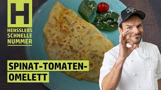 Schnelles Spinat-Tomaten-Omelett Rezept von Steffen Henssler