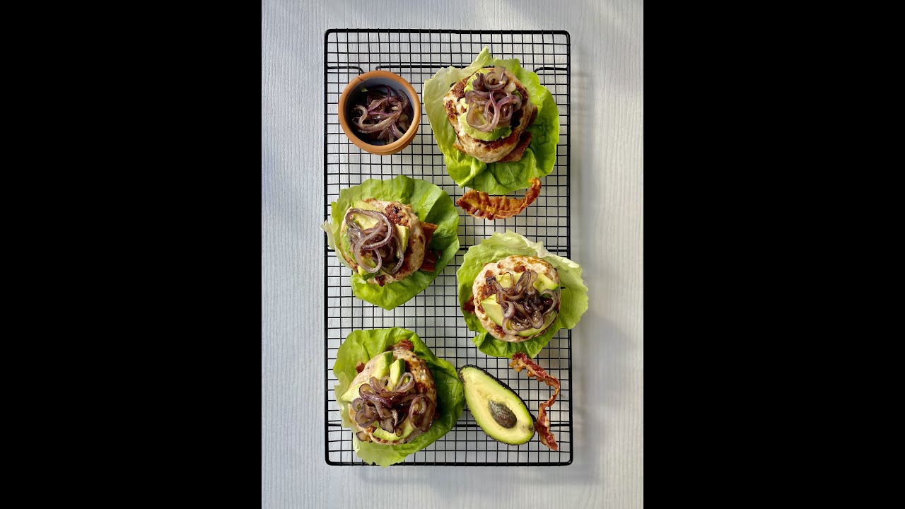 Avocado Bacon Chicken Burger/Keto Recipe/LowCarb Recipe YouTube
