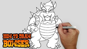 How to Draw Bowser- Super Mario Bros- Video Lesson