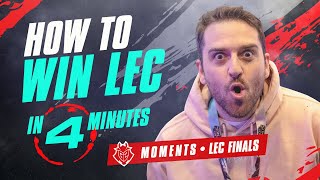 HOW TO WIN LEC IN 4 MINUTES! | LEC Spring 2019 Final Moments