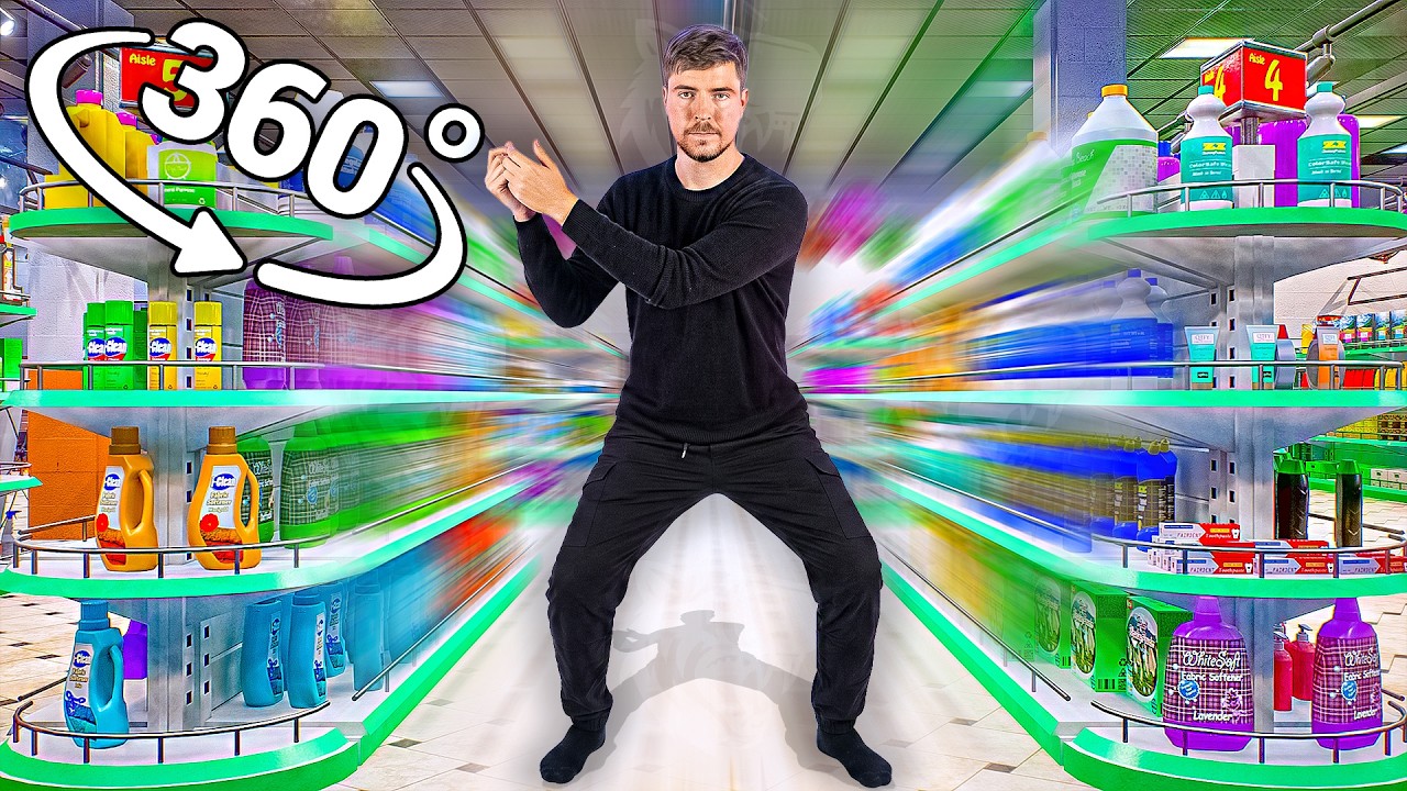 ⁣MrBeast Rizz - Supermarket in 360° Video | VR / 8K