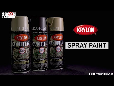 Camoflag paint job on an old locker using Krylon camo spray paint