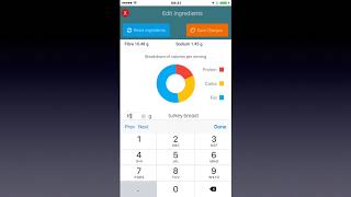 How To Use The Edit Ingredients feature in 'The Lean Cook' app. screenshot 2