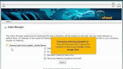 How to use the Index Manager in cPanel by iPwebGroup.com