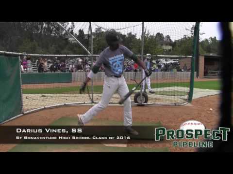 Darius Vines Prospect Video, SS, St Bonaventure High School Class of 2016