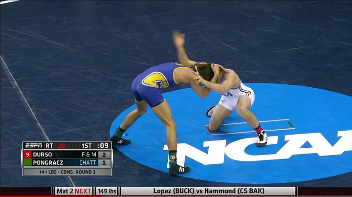 2016 NCAA Wrestling 141lbs: Rick Durso vs Michael ...