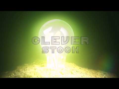 Green Plant Light Bulb Glowing Energy Concept HD - Stock Footage