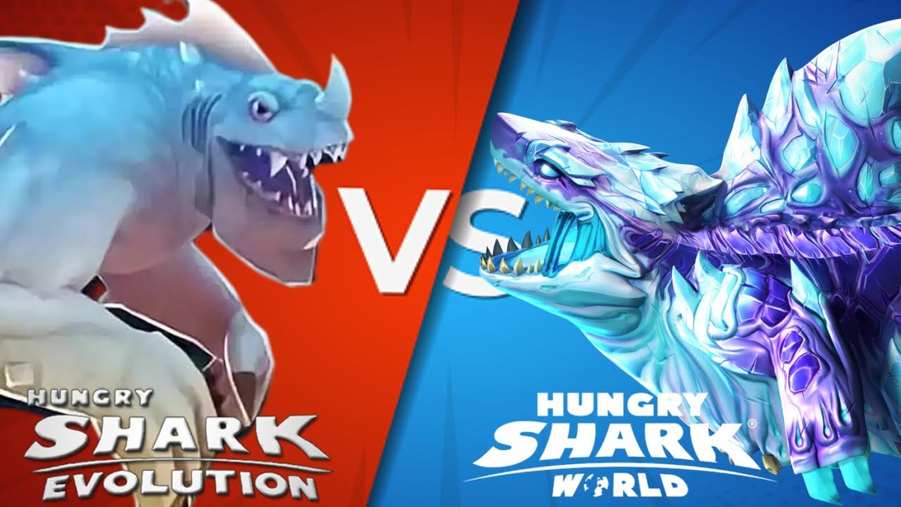 Behemoth (Kaiju Beast) vs Shin Sharkjira! - Hungry Shark World vs Hungry Shark Evolution