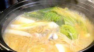 鍋の王様、アンコウ鍋の作り方　　How to make anko nabe (monk-fish hot pot)