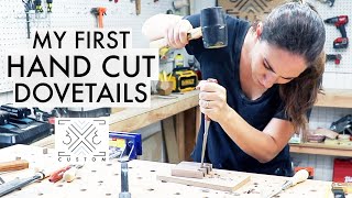 First Time Hand Cutting Dovetails // Magnetic Jig // Katz-Moses Jig // Hand Tool Woodworking