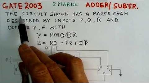 Video Solution to GATE ECE-2003 Problem on Arithmetic Circuits.