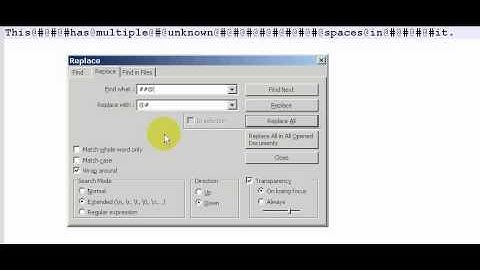 REPLACE Multiple Spaces with One space logic