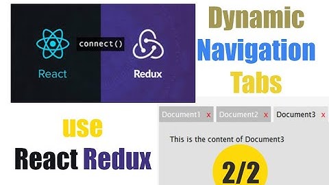 Build Dynamic Navigation Tabs use React Redux (2/2)