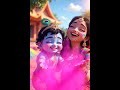 Baby Krishna Playing Holi With Radha ❤️ | Cute Radha Krishna Holi Moment | #shorts#shorts#viral