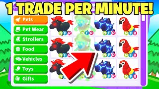 TRADING 10 NEON PETS IN 10 MINUTES! (Adopt me)