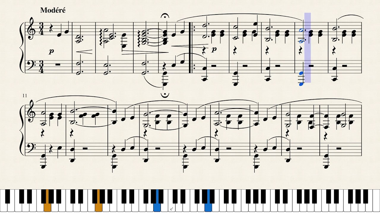 Erik Satie - Je te veux Piano Sheet - YouTube