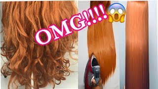 Bone Straight A Curled Synthetic Hair How To Straighten A Synthetic Wig Pressing Iron Hot Water
