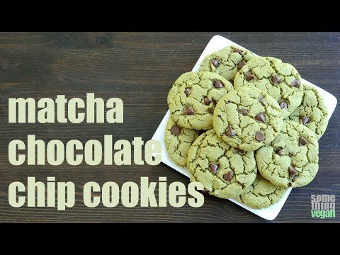 matcha chocolate chip cookies Something Vegan