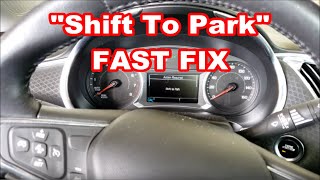 2016 + Chevy Malibu Shifter Error FAST FIX (Shift To Park Message) Traverse Volt Cadillac Buick gm