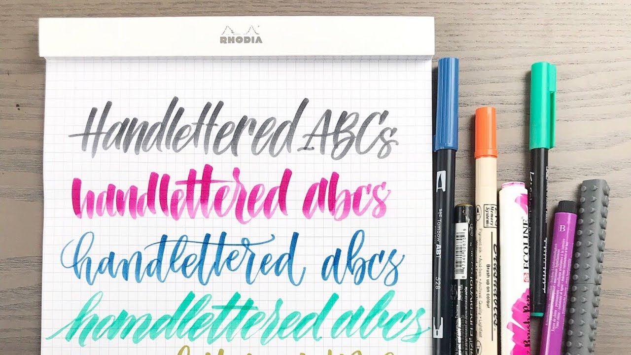 how to write letter f handlettered abcs challenge youtube
