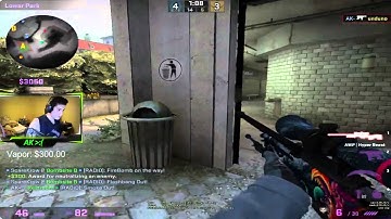 CSGO | NOSCOPE 2K COLLATERAL THROUGH THE WALL ON OVERPASS...WTF SHOT | AK