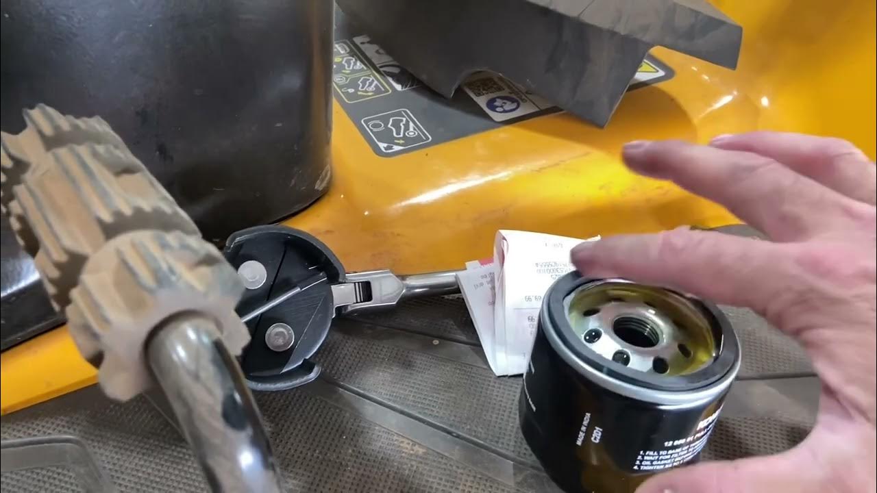 Cub Cadet lawn tractor oil change. - YouTube