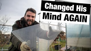 Trying to Cut Glass for a Greenhouse | JB's Allotment Diaries