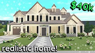 40k Spring Realistic Bloxburg House Build: 2 Story Exterior Tutorial