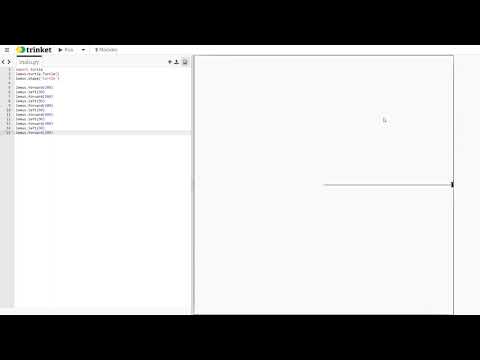 Trinket Python Turtle Lesson:  Expanding the Turtle Grid