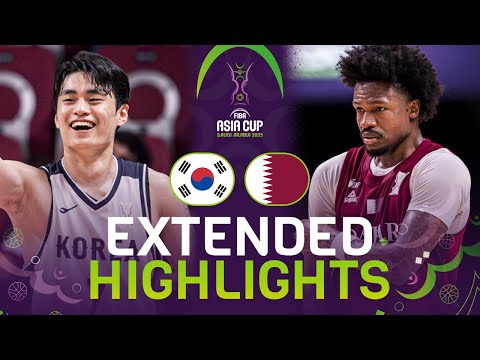 Korea 🇰🇷 vs Qatar 🇶🇦 | Extended Highlights | FIBA Asia Cup 2025