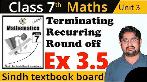 🔴 Decimal Unit 3 Exercise 3.5 Class 7 Math Sindh Textbook Board