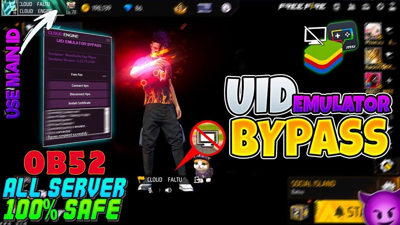 UID EMULATOR BYPASS ✅ | BYPASS EMULATOR WITH UID | FREE FIRE UID WHITE LIST | ALL SERVER SUPPORTED 🔥