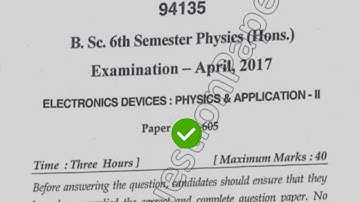 2017 Mdu BCom Hons 6th Sem Electronics Devices Question Paper