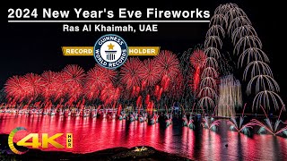 NEW YEAR 2024 | Ras Al Khaimah Fireworks, UAE (Worlds Longest 4.5Km Fireworks Display) RAKNYE2024 🇦🇪