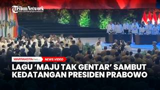 Presiden Prabowo Tiba di Acara Rakornas SICC Sentul, Disambut 'Lagu Maju Tak Gentar'