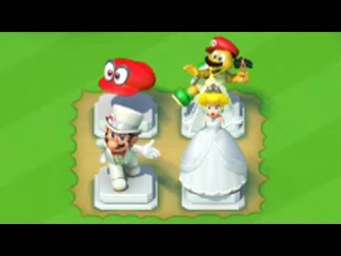 super-mario-odyssey---peach-(wedding)-statue-+-toad-rally