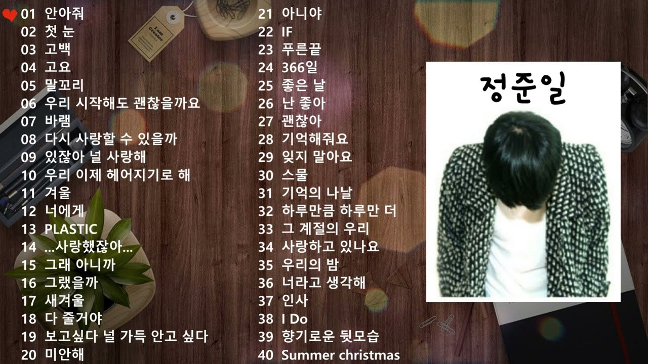 𝐏𝐥𝐚𝐲𝐥𝐢𝐬𝐭] 정준일 노래 모음 🤎Joonil Jung 플레이리스트