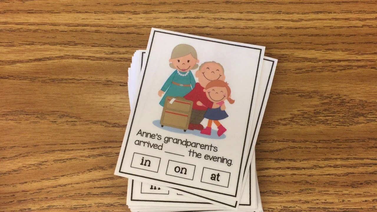 Time Preposition Task Cards Level 1 - YouTube