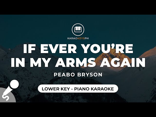 If Ever You're In My Arms Again - Peabo Bryson (Lower Key - Piano Karaoke) class=