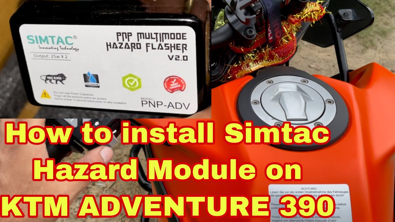 Complete installation of Simtac Hazard Module on KTM Adventure 390