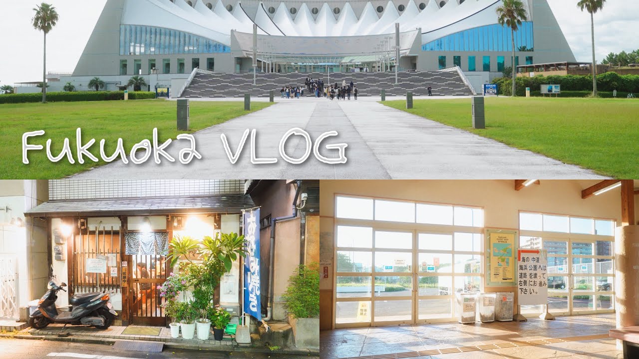 [VLOG] 두번째 방문하는 후쿠오카🇯🇵✈️ 3박4일 먹방여행 총정리 _텐진숙소, 오호리공원,마린월드🐬,모토무라규카츠,키와미야함바그 등