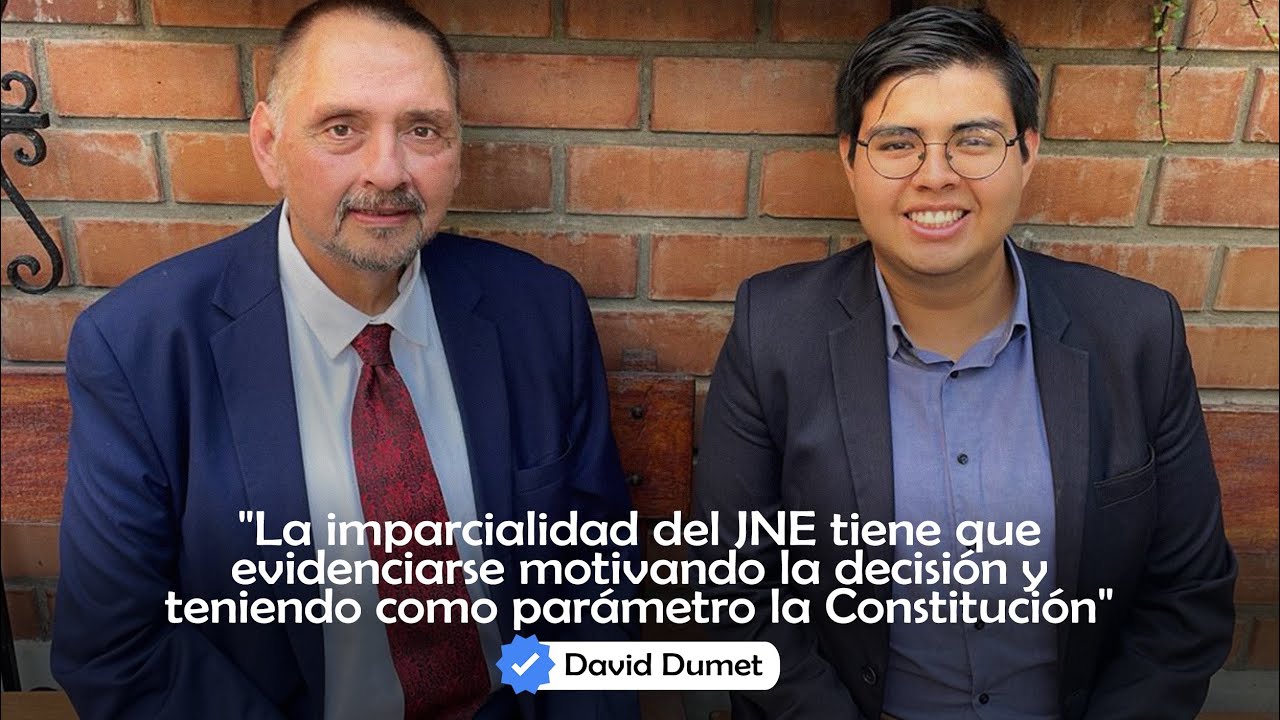 JNE: ¿Cómo recuperar la confianza en las elecciones? | Entrevista a David Dumet Delfín
