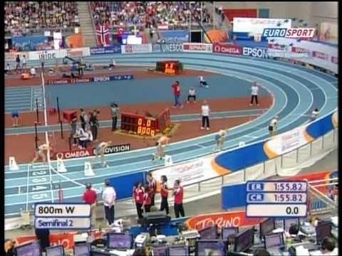 800m donne semifinale Europei Indoor Torino 2009