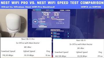 Vergelijking van de Nest WiFi Pro en Nest WiFi-snelheidstest