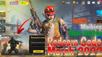 March 2022 New Redeem Code| Redemption Code COD Mobile | CODM Codes