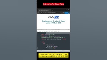 Easy Way to use Linear-Gradient Background Color Using HTML & CSS | Cinfo Path  #cinfopath #htmlcss