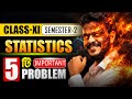 Best 5 Problem on Statistics for class 11 semester 2 🔥 #math #ayansir #mathematics #suggestion